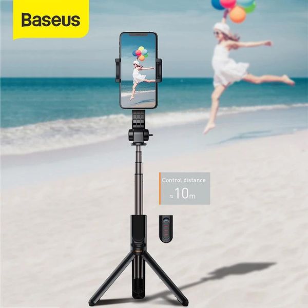 Monopiedi Baseus Selfie Stick Monopiede wireless Maniglia per equilibrio Fotocamera sportiva Mini fotocamera Treppiede video per Iphone Ios Android