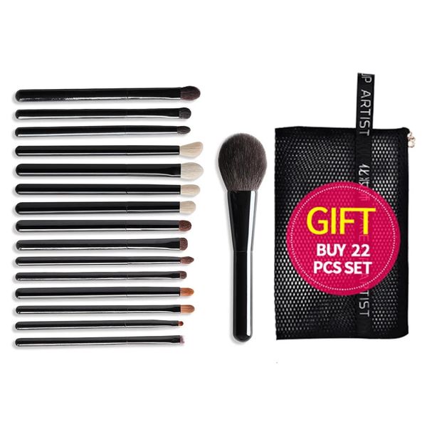 Ovw 15pcs set professionelles kosmetisches Make -up Pinsel natürliche Ziegenhaarpferd Synthetic Weasel Mix Pinsel Kit Werkzeuge Gesicht Augen Make -up 240111