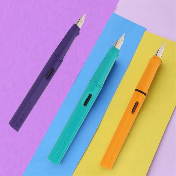 Qualidade de luxo jinhao 777 cores estudante escritório caneta fonte material escolar tinta escrita papelaria 240111