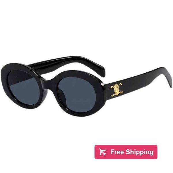 Дизайнерские солнцезащитные очки Триумфальной арки Овальные солнцезащитные очки той же модели Солнцезащитные очки «кошачий глаз» Новые солнцезащитные очки высокой красоты интернет-знаменитостей EH3U