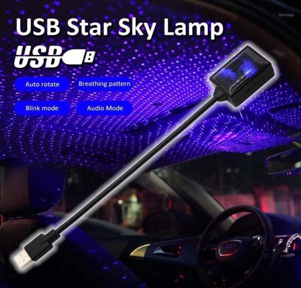 360° 12V USB LED Auto Dach Stern Nachtlichter Projektor Licht Innenraum Umgebungsatmosphäre Galaxie Lampe Dekoration Licht USB Stecker18711753