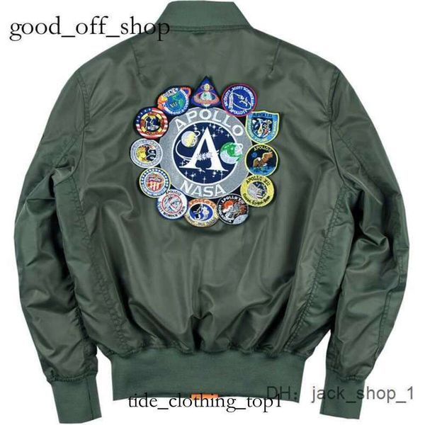 Giacca di design Giacca bomber sottile da uomo Dingdin NASA Apollo Edizione commemorativa Cappotto uniforme da baseball primavera autunno Pietra di alta qualità 31