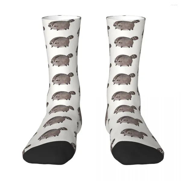 Herrensocken für alle Jahreszeiten, Crew-Strümpfe, Chubby Trash Panda, Harajuku, Mode, Hip Hop, lange Accessoires für Männer und Frauen, Geschenke