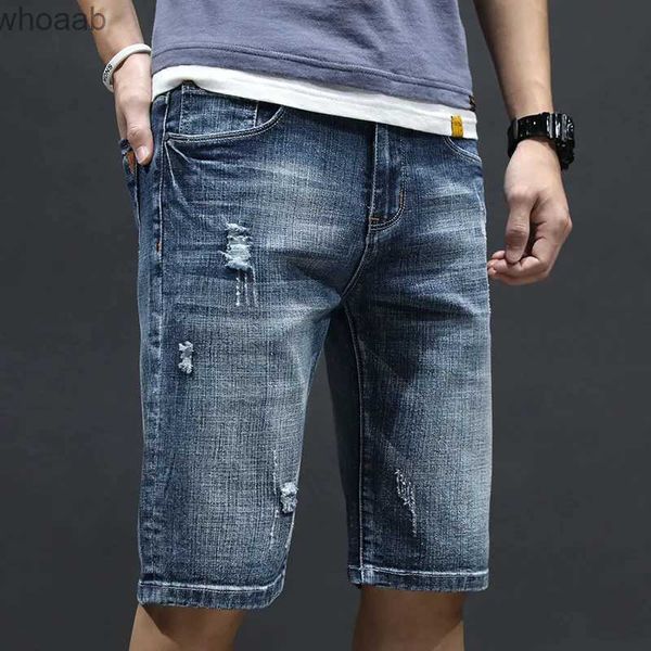 Shorts jeans masculinos 2023 verão fino denim shorts jeans masculinos meninos verão pirata shorts jeans masculinos yq240111