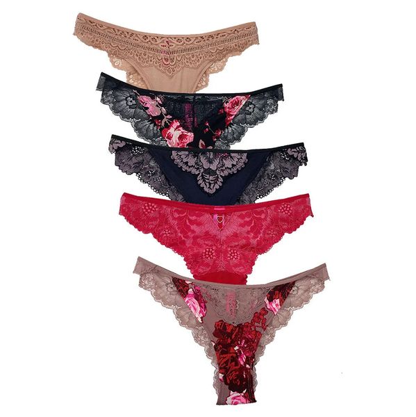 Damen-Unterwäsche, Spitzenhöschen für Damen, Unterhosen, Slips, Hipster, Spitzen-Bikini-Set 240110