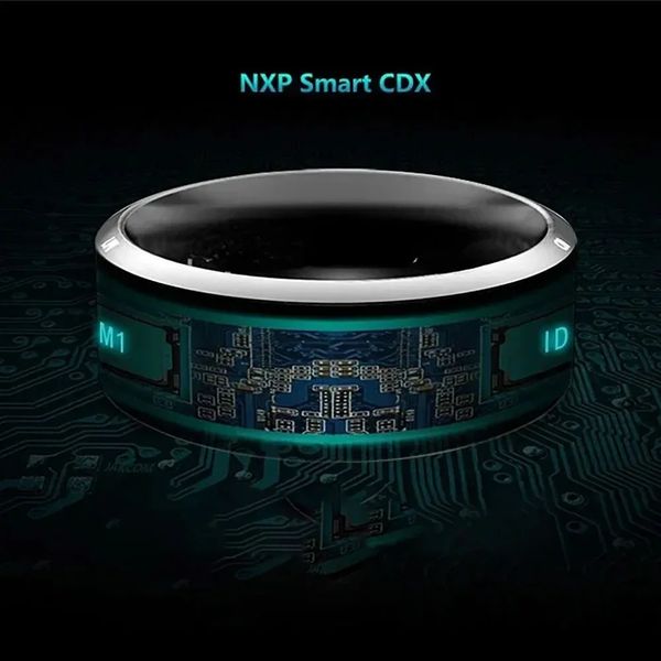 NFC-Smart-Ring, multifunktionaler elektronischer Bluetooth-Ring, Solarring, IC, wiederbeschreibbarer analoger Zugangskarten-Tag-Schlüssel, IP68, wasserdicht, 240110