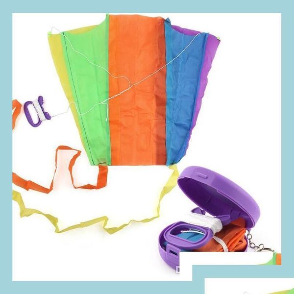 Kite Acessórios Ao Ar Livre Terra Mini Beautif Grande Fácil Flyer Kites Supplest Brinquedo de Bolso Voando para Voar Drop Delivery Brinquedos Presentes Esporte Dhdzm