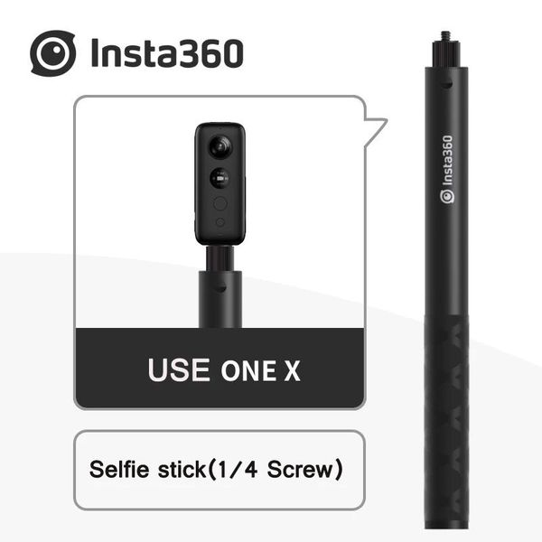 Bastão de selfie insta360 one x/one r, monopé com porta de parafuso 1/4 portátil para insta 360 one 360 vr, acessórios para câmera panorâmica