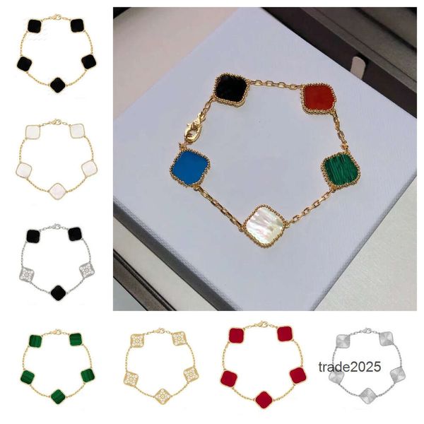 Brincos de designer joias clássicas trevo da sorte pulseira de quatro folhas colar banhado a ouro 18K para mulheres e meninas conjunto de joias de noivado para dia dos namorados dia das mães