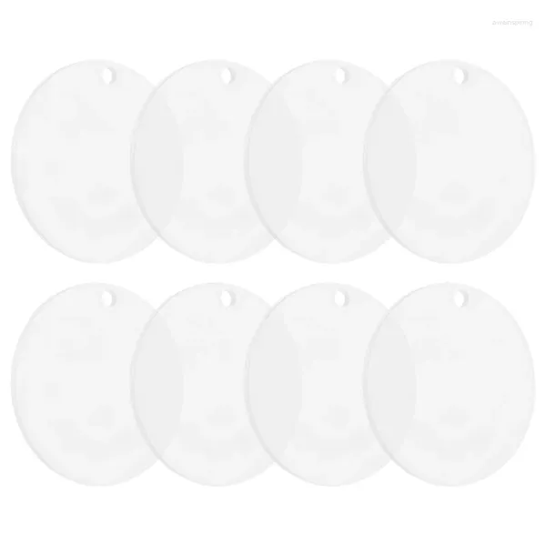 Bolsas de jóias 22 peças de acrílico em branco ornamentos claros círculo redondo disco com furo em branco para chaveiro