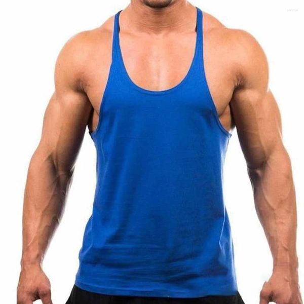 Erkek tank üstleri erkek vücut geliştirme stringer üst adam pamuk spor salonu kolsuz gömlek erkek fitness yelek singlet spor giyim egzersiz tanktops