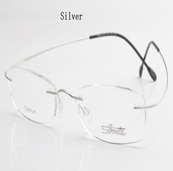 Occhiali da vista senza montatura in titanio Silhouette Luxurybrand Occhiali da vista senza viti con Bax 5782780