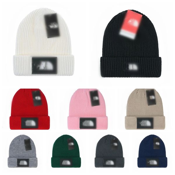 Novos designers de topo unissex fazem solidéu de luxo crânio inverno feijão design de moda chapéu de malha chapéu de outono carta 10 cores chapéu quente unissex chapéus ajustados