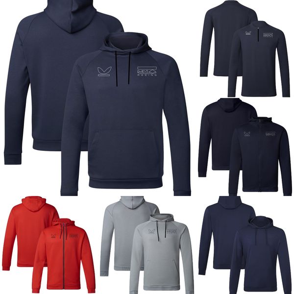 2024 Nuova F1 Felpa con cappuccio da uomo Formula 1 Logo della squadra Moda Zip Up Felpa con cappuccio Racing Sport Outdoor Sport estremi Top Giacca