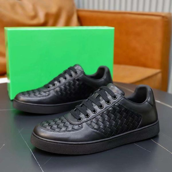 Scarpe casual di moda uomini segate che corre sneakers a fascia elastica bassa elastica in pelle nera in pelle nera depibile designer leggero fanao di scarpe sportive da tennis outdoor box eu 38-45