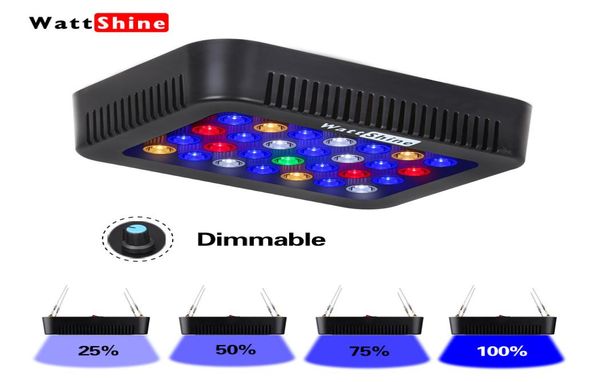 Amplificador de peixe suprimentos aquáticos iluminações 140w luzes de aquário led iluminação de recife lâmpada de escurecimento luzes de coral para tanque de peixes baixo ruído2386356