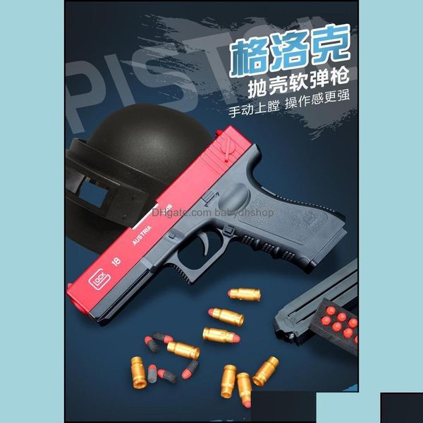 Pistola Giocattoli Giocattolo per bambini Modello con salto Espulsione Sport all'aria aperta Mag Soft S Per Ragazzi Ragazze Pl Back Action Pistola Schiuma Blaster P Dhoc2 Drop Dhf9W