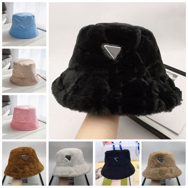 Novo unisex inverno balde chapéu designers bonés beisebol pescador chapéus moda confortável material de pelúcia beanie cashmere casual ao ar livre de alta qualidade boné cabido chapéus