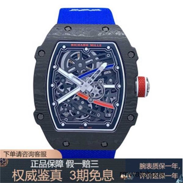 Luxuriöse Richardmill-Uhren Armbanduhren mit Automatikwerk 99 Richardmill Herren-Armbanduhr RM67-02 mit automatischem mechanischem TPT-Verbundgewebe-Uhrenarmband Herrenuhr E3LF