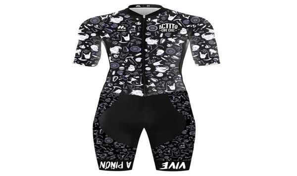 Conjuntos de corridas 2021 Mens Skinsuit Bicicleta Macacão Triathlon Roupas Ropa Conjunto Ciclismo Hombre Verão Calças Bike Run Tri Suit4244347