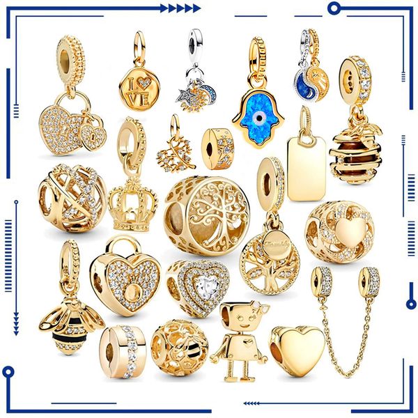 Regalo di gioielli fai da te da donna in argento 925 con genealogia di famiglia in oro argento 925 a forma di cuore con ciondolo a forma di corona originale PAN