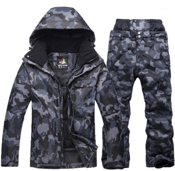 Neue Herren Camouflage Ski Anzug Wasserdicht Atmungsaktiv Snowboard Jacke Winter Schnee Hosen Anzüge Männliche Skifahren und Snowboarden Sets15628656