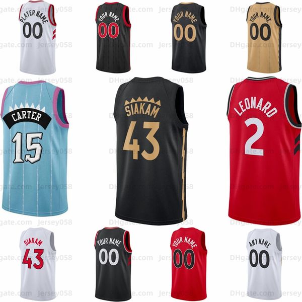 Scottie Barnes Basketballtrikot Pascal Siakam Gradey Dick Tracy McGrady OG Anunoby Gary Trent Jr. Vince Carter Jakob Poeltl Dennis Schroder Achiuwa Custom