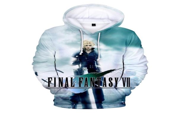 Final Fantasy VII 3D-gedrucktes Kapuzenpullover-Sweatshirt Winter männlich weiblich Freizeit-Hoodie Harajuku-Spiel Final Fantasy VII Mantel2491935