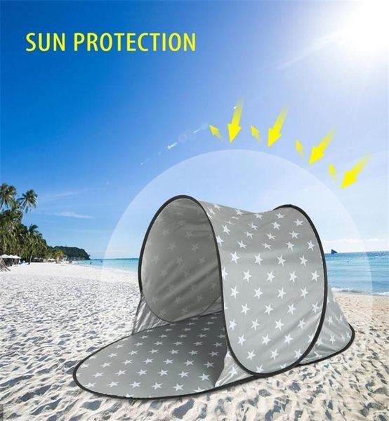Tenda da campeggio esterna automatica Impermeabile Anti UV Spiaggia Ultraleggera Pop Up Estate Mare Ripari per il sole Tendalino parasole 220301273H2891289