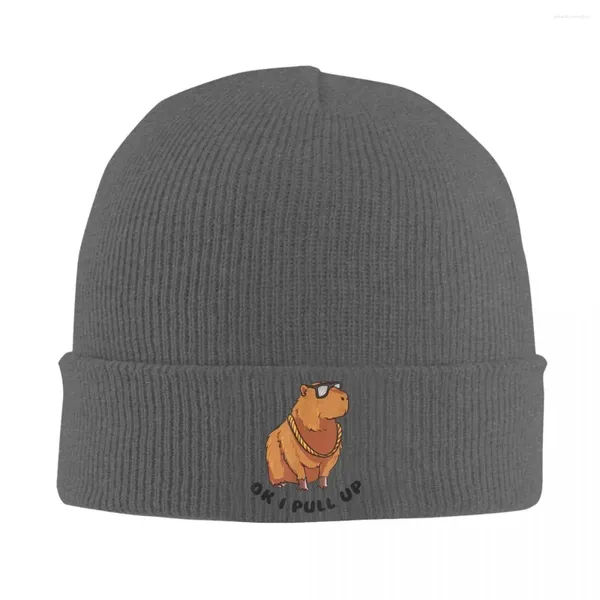 Berretti Capybara Occhiali Cappello lavorato a maglia Berretti Cappelli invernali Caldi casual Ok I Cappellini per uomo Donna