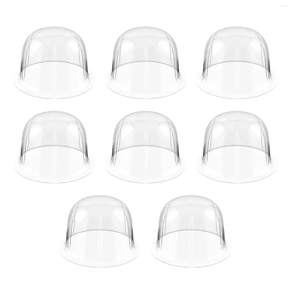 Ganchos 8-20pcs Chapéu de plástico Stands Pacote Suporte Display Titulares Cúpula Forma Protetor Titular PVC para Home Shop