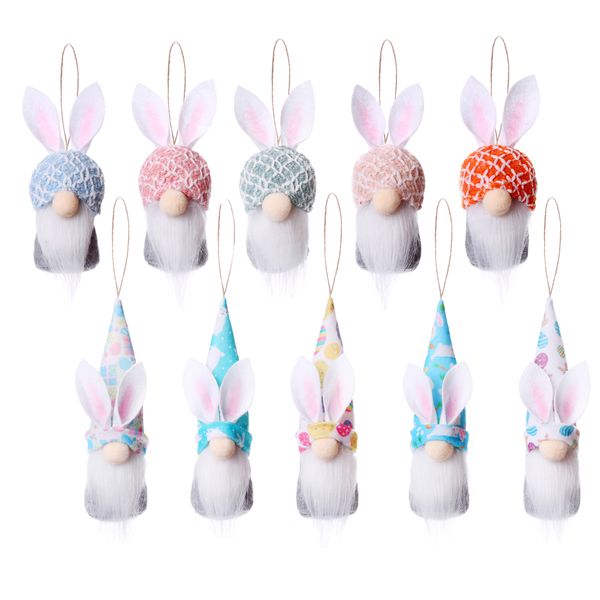 Gnomi Pasquali Ornamenti 2024, Colorati Gnomi Coniglietto Pasquale Ornamenti per Pasqua 12 Pezzi, Gnomi Pasquali Fatti a Mano Peluche Plaid Gnomo Primaverile di Pasqua