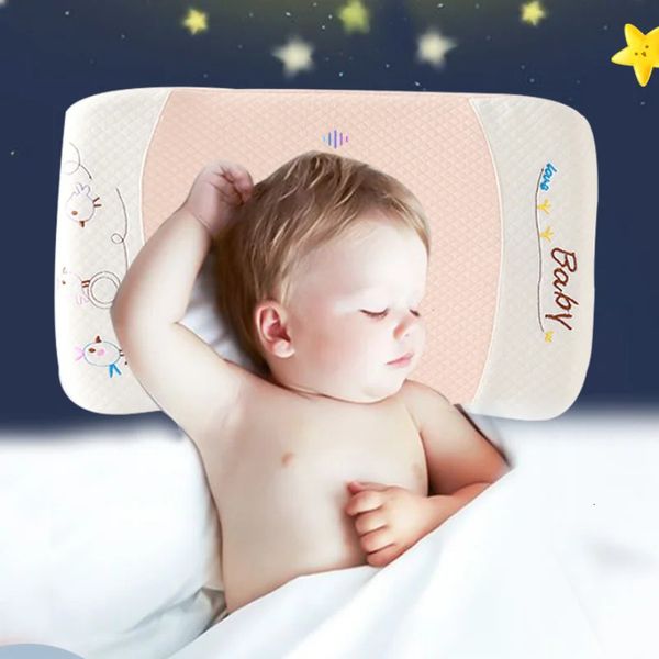 Latex-Babykissen, rechteckig, für 0–6 Jahre alte Babys, abnehmbares und waschbares Memory-Schaum-Kissen mit langsamer Rückfederung, geformtes Kissen 240111