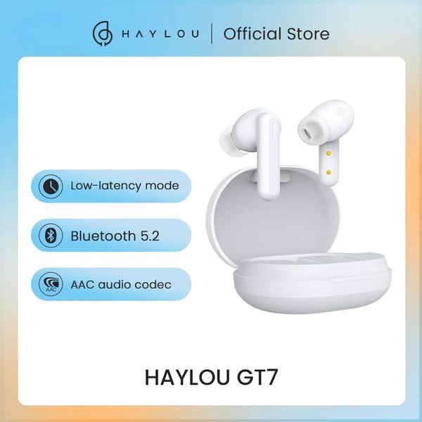 Наушники Tws Haylou Gt7 Беспроводные наушники Fone Bluetooth 5.2 Aac Gamer Наушники с шумоподавлением Наушники Handfree Ios Android