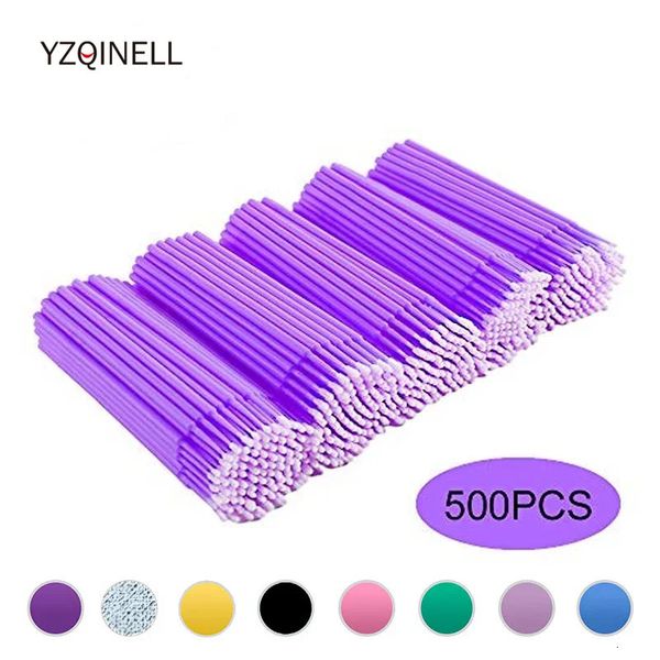 500 stks/partij Wimper Extension Wattenstaafjes Lash Lift Lijm Remover Applicators Microblade Make-Up Micro Borstels Tool 240111