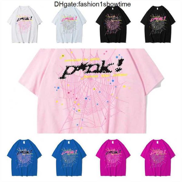 Verão Spider Camisetas Moda Mens Mulheres Designers Sp5der Camisetas Manga Longa Tops Algodão Camisetas Roupas Polos Curto Roupas de Alta Qualidade I3MC