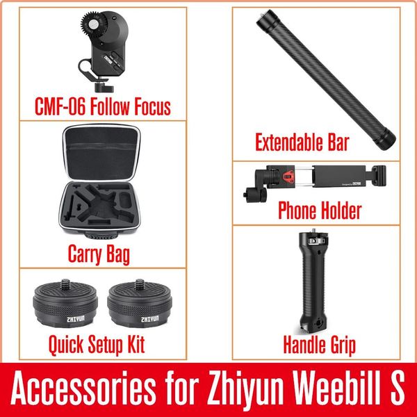 Моноподы Zhiyun Weebill S Аксессуары Чехол Сумка Follow Focus Держатель для телефона Удлинитель для быстрой настройки Ручка монопода для Weebill S