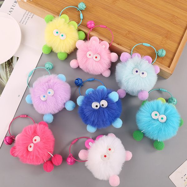 Simpatico cartone animato Coniglio Peluche Portachiavi Capelli di coniglietto Piccole bricchette Peluche Borsa appesa Ciondolo Baby Comfort Doll