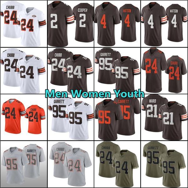 Myles Garrett Joe Flacco Amari Cooper Maglie da calcio personalizzate Nick Chubb Denzel Ward Jeremiah Owusu Koramoah Martin Emerson Jr Greg Newsome II Dustin