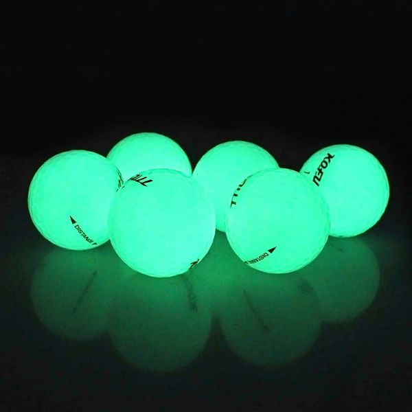 1 conjunto de luz noturna luminosa fluorescente LED bolas de golfe que brilham no escuro 240110