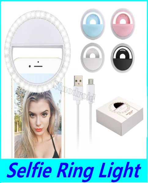 RK12 Ricaricabile Universale LED Selfie Anello di Luce Luce Flash Lampada Selfie Anello di Illuminazione Fotocamera Pografia per iPhone Samsung S10 9591924