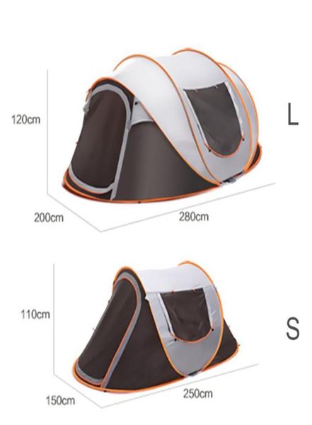 Tenda da campeggio impermeabile portatile multifunzionale per famiglie, tenda antipioggia, apertura istantanea, completamente automatica, 7597025