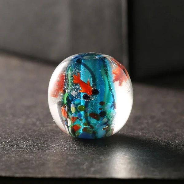 Perlen 16mm Boutique Japanesestyle Luftblase Glasierte Perlen Kleine Goldfisch Murano Lampwork Perlen für Frauen DIY Schmuckherstellung Großhandel