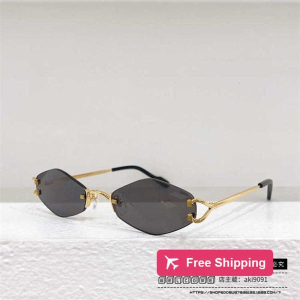 Occhiali da sole firmati I nuovi occhiali da sole con prisma senza cornice CT di Kajia Stile INS Stessi occhiali da sole alla moda personalizzati Cat Eye 49WX