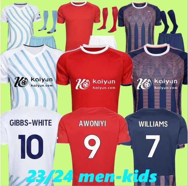 23 24 Mottingha M Soccer Jersey Grabban Johnson Surridge 2023 Forest Awoniyi Krovinovic Ameobi Mignen Zinckernagel Lingard Futbol Jerseymen Kids Kit