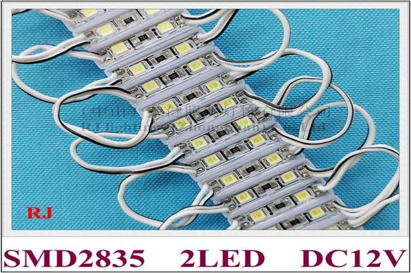 26mm X 07mm SMD 2835 LED módulo lâmpada de luz para mini sinal e letras DC12V 2led 04W epóxi à prova d'água alto brilho direto da fábrica s2596015