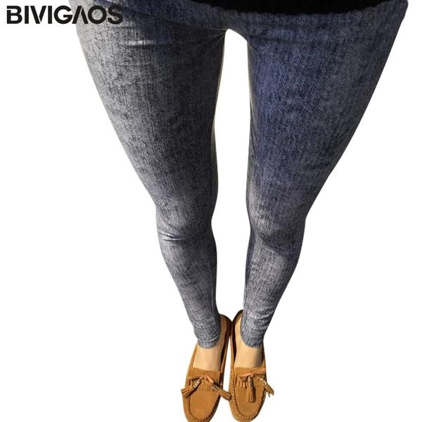 Джинсы Bivigaos, новые весенние модные женские высокоэластичные искусственные джинсы, леггинсы, женские узкие узкие джеггинсы с начесом, женские сине-серые брюки