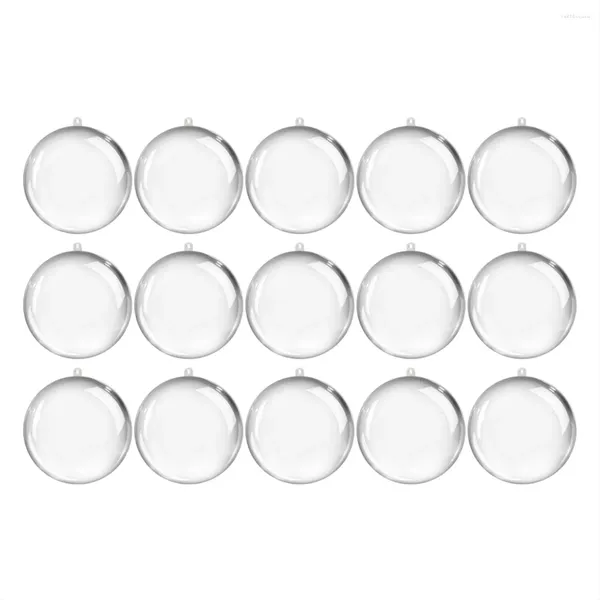 Decorações de Natal 40pcs enfeites preenchíveis de plástico 8cm bolas de ornamento para artesanato DIY kit de bola acrílica B