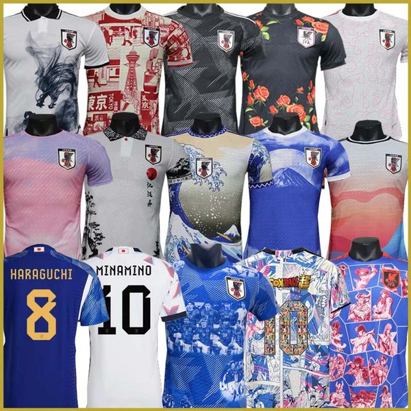 2024 Japan Trikots Trikots Spielerversion Drache Cartoon ISAGI ATOM TSUBASA MINAMINO ASANO DOAN KUBO ITO DAMEN KINDER KIT Japanisches Spezialuniform-Fußballtrikot gd30