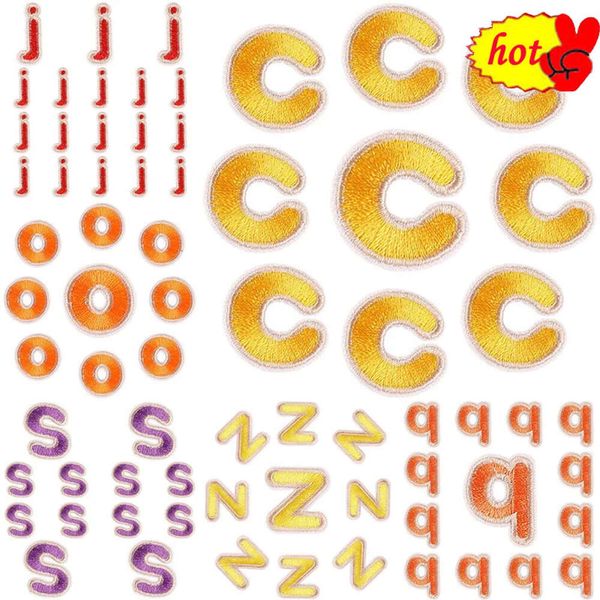 5/Stück Lot Streifen Buchstaben Aufnäher für Kleidung zum Aufbügeln, bestickt, für Kinder, kleine Stichparches, Ropa, Nähen, Baby-Naszywka-Alphabet